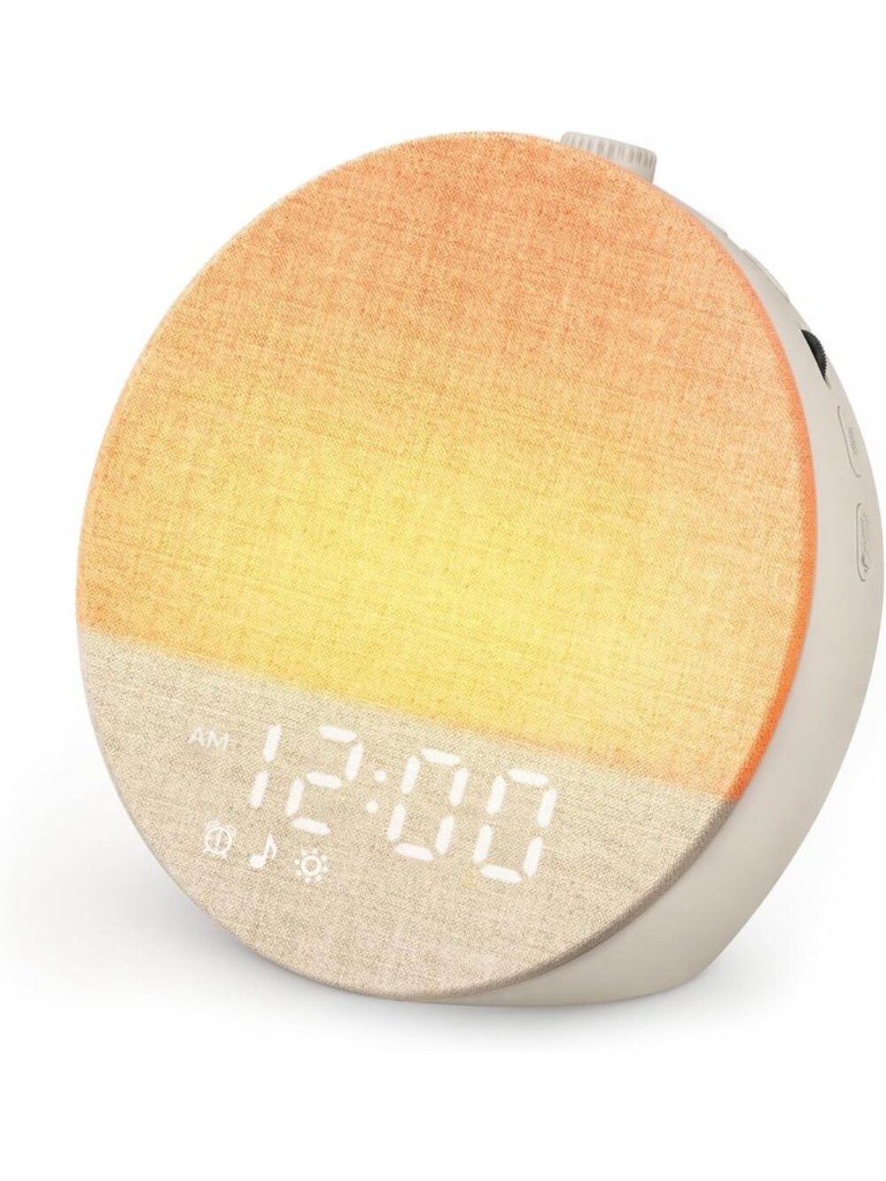 Natural Wake-Up Light Alarm Clock with White Noise, Bluetooth Speaker & Dimmable